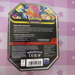 SEALED Mega Charizard X ex Tin Pokemon TCG Mega Evolution Phantasmal Flames - Image 2