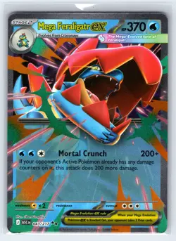 Mega Feraligatr ex 043/217 Double Rare Ascended Heroes Pokemon Holo Near Mint - Image 1