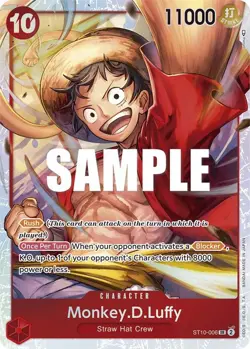 ST10-006 Monkey.D.Luffy English SR One Piece TCG Card Game - Image 2