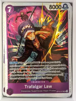 OP12-073 Trafalgar Law (073) English SR One Piece TCG Card Game - Image 1