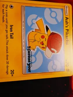 LP/NM Pokemon ASH'S PIKACHU Card SM BLACK STAR PROMO Set SM113 Choose You Movie - Image 3