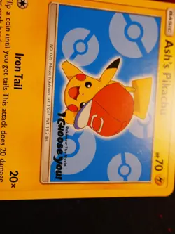 LP/NM Pokemon ASH'S PIKACHU Card BLACK STAR PROMO Set SM114 I Choose You Movie#2 - Image 4