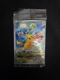 Pikachu SVP027 Black Star Promo Scarlet & Violet Holo Pokemon Card - NM SEALED - Image 1