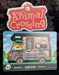 Animal Crossing Nintendo Amiibo Card Admiral #032 Regular Card Stock Authentic - Image 1
