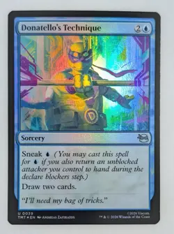 Donatello's Technique 39 FOIL TMT Teenage Mutant Ninja Turtles MTG Magic NM - Image 1