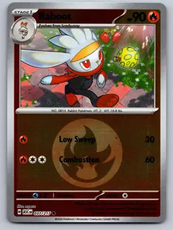 RABOOT (ENERGY SYMBOL) 037/217 REVERSE HOLO POKEMON ASCENDED HEROES NM/M - Image 1