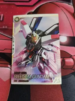 Gundam Freedom Gundam Arsenal Base Parallel Trading Card Rarity 6 HP 560 Attack - Image 1