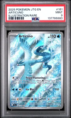 2025 POKEMON JTG EN-JOURNEY TOGETHER ILLUSTRATION RARE #161 ARTICUNO PSA 9 - Image 1