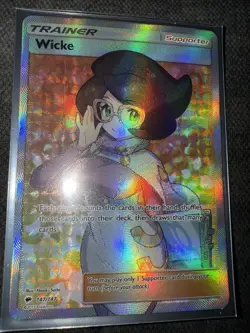 Pokemon TCG Wicke Trainer Full Art Ultra Rare Holo 147/147 Sm-Burning Shadows - Image 1