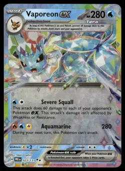 Pokemon Cards Vaporeon ex 023/131 Prismatic Evolutions Holo NM *3 - Image 1