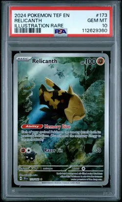 PSA 10 Relicanth 173/162 Temporal Forces TEF EN Full Art Pokemon Card - Image 1