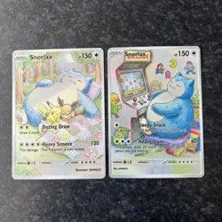 2x Snorlax Fan Art Custom Card - Image 1