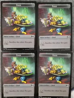 Food Token x4 Double-Sided - MTG TMNT Teenage Mutant Ninja Turtles - NM - Image 1