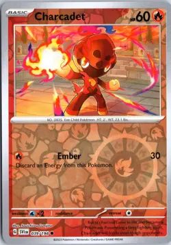 CHARCADET 039/198 COMMON SCARLET & VIOLET POKEMON REVERSE HOLO NM - Image 1