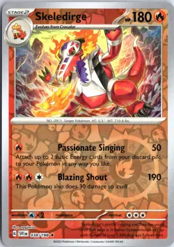 SKELEDIRGE 038/198 RARE SCARLET & VIOLET POKEMON REVERSE HOLO NM - Image 1