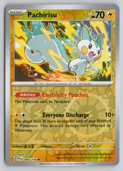 PACHIRISU 068/198 UNCOMMON SCARLET & VIOLET POKEMON REVERSE HOLO NM - Image 1