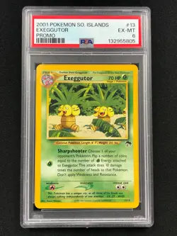 Pokemon 2001 Exeggutor 13/18 Islands Promo PSA 6 - Image 1