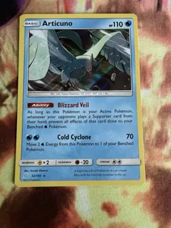 Pokemon Articuno 32/181 - SM Team Up - Holo Rare - LP - Image 1