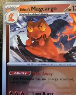 Ethan's Magcargo 024/217 Poke Ball Holo Rare Ascended Heroes Pokemon TCG - Image 2