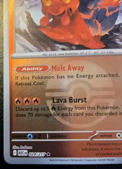 Ethan's Magcargo 024/217 Poke Ball Holo Rare Ascended Heroes Pokemon TCG - Image 4