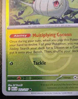 Silcoon 012/217 Love Ball Holo Common Ascended Heroes Pokemon TCG - Image 4