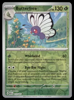 Butterfree 012/165 Uncommon 151 Pokemon TCG Reverse Holo NM - Image 1