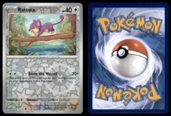 Rattata 019/165 Common 151 Pokemon TCG Reverse Holo NM - Image 3