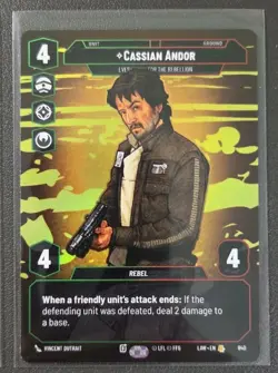 Star Wars Unlimited Cassian Andor LAW 840 Prestige Foil RARE Card - Lawless Time - Image 1