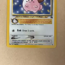 Cleffa Black Star Promo Pokemon League Card 31 - Near Mint (fast dispatch) - Image 4