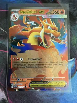 Mega Charizard Y Ex 022/217 Ascended Heroes Double Rare Pokemon TCG Card NM - Image 1