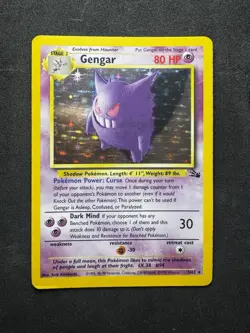 Pokemon Gengar TCG Fossil Holo Card 5/62 Unlimited Holo Rare WOTC - Image 1