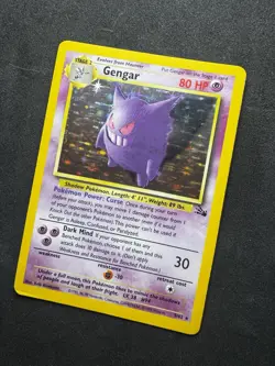 Pokemon Gengar TCG Fossil Holo Card 5/62 Unlimited Holo Rare WOTC - Image 2