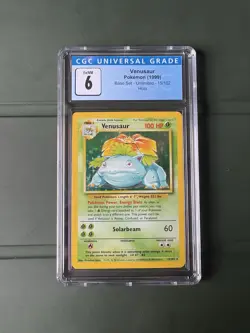 Venusaur Holo Base Set 15/102 CGC 6 - Ex/NM Near Mint Pokemon Graded Card WOTC - Image 1