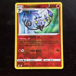 Chandelure 026/196 Pokemon Lost Origin Sword & Shield Reverse Holo Rare Card LP - Image 1