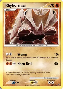 Rhyhorn 122 Supreme Victors Pokemon Card TCG - Image 1
