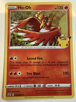 Ho-Oh 001/025 (NM) - Celebrations 25th Anniversary - Holo Rare - Pokemon TCG - Image 1