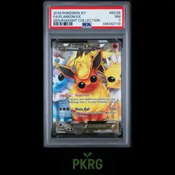 2016 POKEMON XY GENERATIONS RADIANT COLLECTION #RC28 FULL ART/FLAREON EX PSA 7 - Image 1
