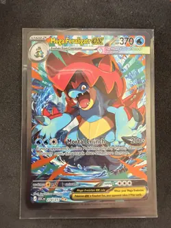Pokemon Mega Feraligatr EX Full Art Holo Stage 2 #274/217 whitening pack fresh - Image 1