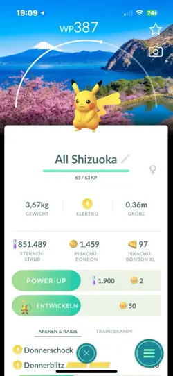Pokemon Pikachu Stamp Shizuoka Japan Backgrounnd - Image 1
