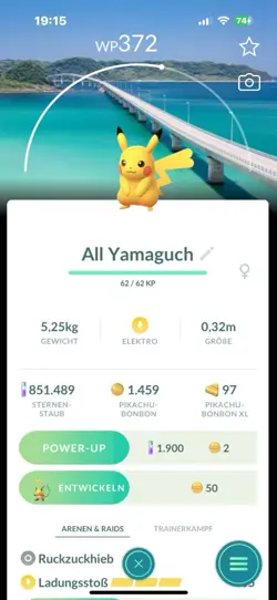 Pokemon Pikachu Stamp Yamaguchi Japan Backgrounnd - Image 1