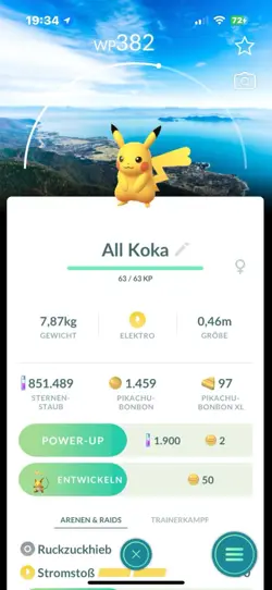 Pokemon Pikachu Stamp Koka Japan Backgrounnd - Image 1