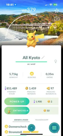 Pokemon Pikachu Stamp Kyoto Japan Backgrounnd - Image 1