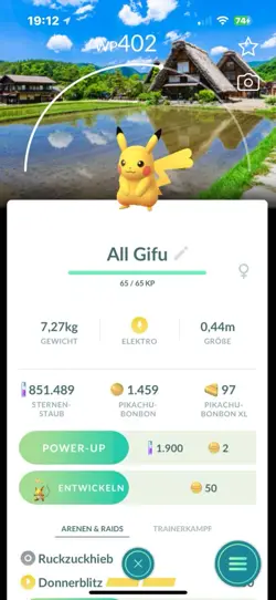 Pokemon Pikachu Stamp Gifu Japan Backgrounnd - Image 1