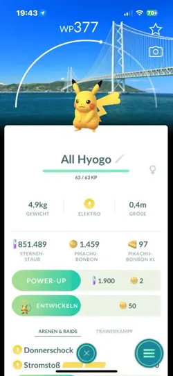 Pokemon Pikachu Stamp Hyogo Japan Backgrounnd - Image 1