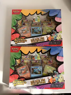2 x Pokemon TCG Ascended Heroes Deluxe Pin Collection Brand New Factory Sealed - Image 1