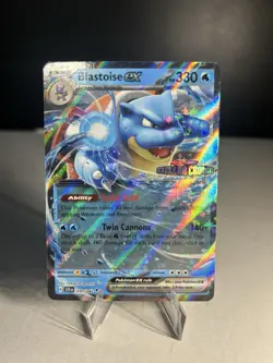 Pokemon TCG Stellar Crown Blastoise ex #030/142 Stamped Promo NM - Image 1