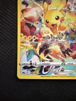 Pokemon Pikachu (Secret) 160/159 Crown Zenith Holo NM #5 - Image 5