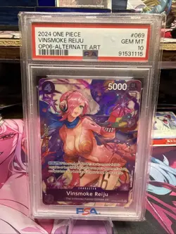 One Piece Vinsmoke Reiju OP06-069 SR Alternate Art English PSA 10 - Image 1
