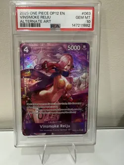2025 One Piece Legacy of the Master Vinsmoke Reiju Alternate Art OP12-063 PSA 10 - Image 1