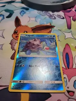 Lapras 17/68 Hidden Fates 2019 Reverse Holo Rare Pokemon TCG Card - NM - Image 2